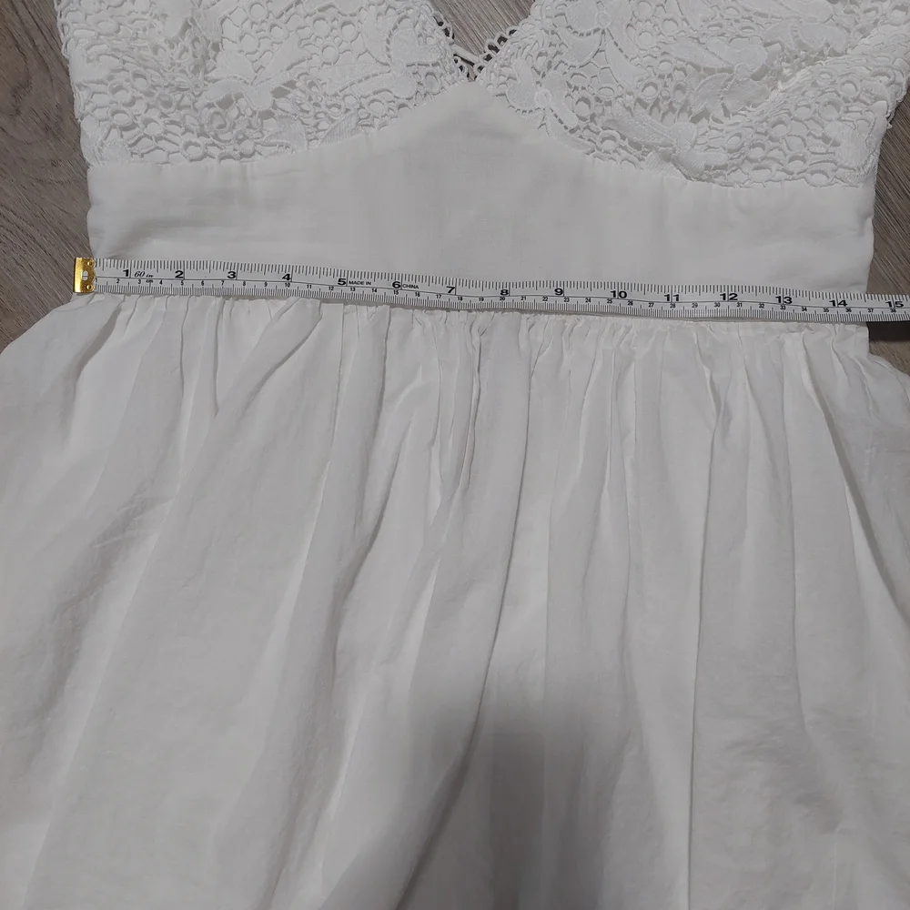 Princess Polly‎ Krysten White Puff Sleeve Mini Dress Sz 12 - Picture 11 of 12